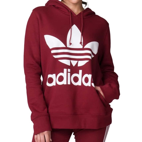 adidas burgundy sweater